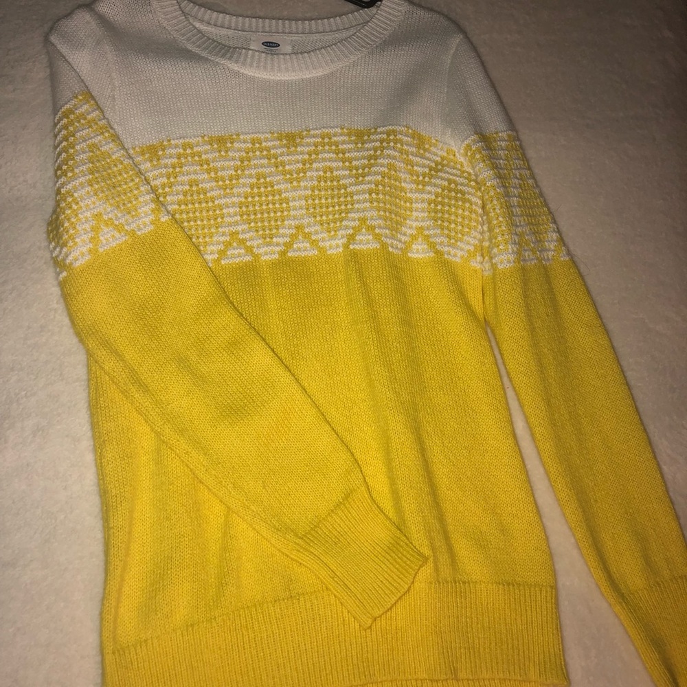 Yellow/white sweater from old navy
